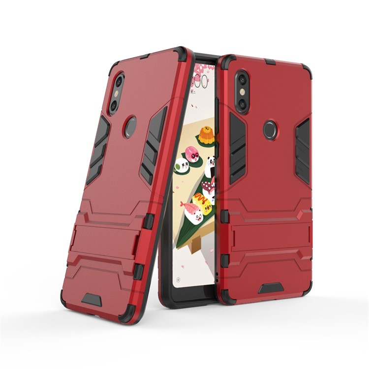 Cool Guard Plastic TPU Hybrid Phone Case for Xiaomi Mi Mix 2s - Red-1