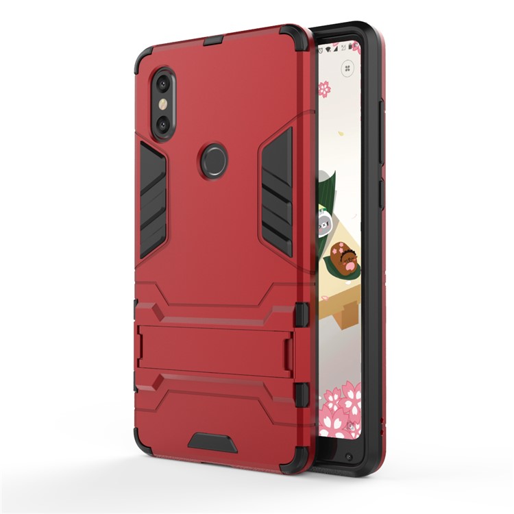 Cool Guard Plastic TPU Hybrid Phone Case for Xiaomi Mi Mix 2s - Red-2
