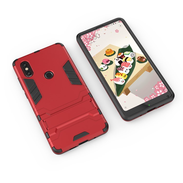 Cool Guard Plastic TPU Hybrid Phone Case for Xiaomi Mi Mix 2s - Red-3