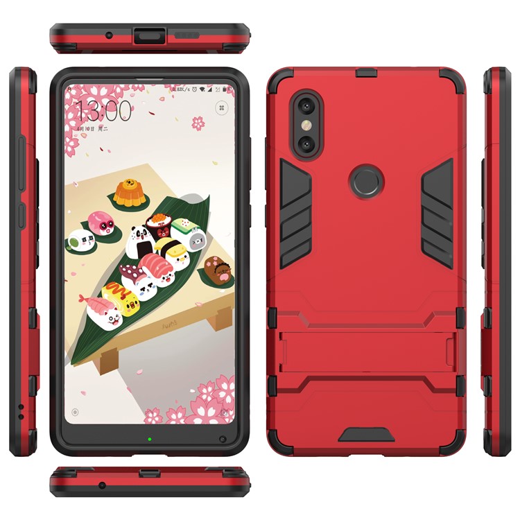 Cool Guard Plastic TPU Hybrid Phone Case for Xiaomi Mi Mix 2s - Red-5
