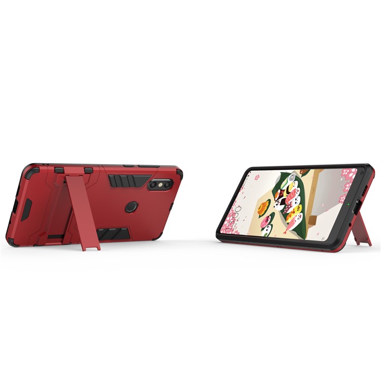 Cool Guard Plastic TPU Hybrid Phone Case for Xiaomi Mi Mix 2s - Red-6