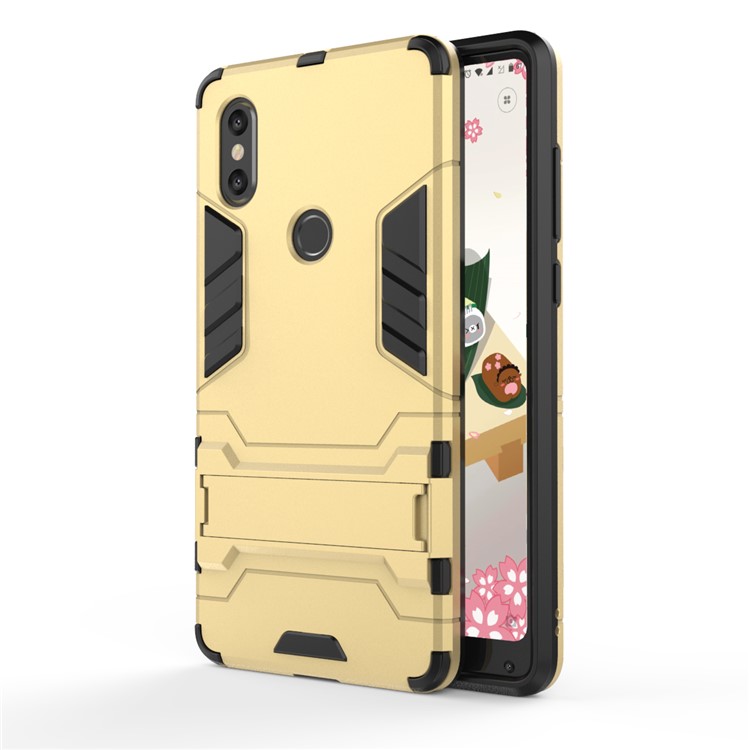 Cool Guard Plastic TPU Hybrid Phone Cover for Xiaomi Mi Mix 2s - Gold-2