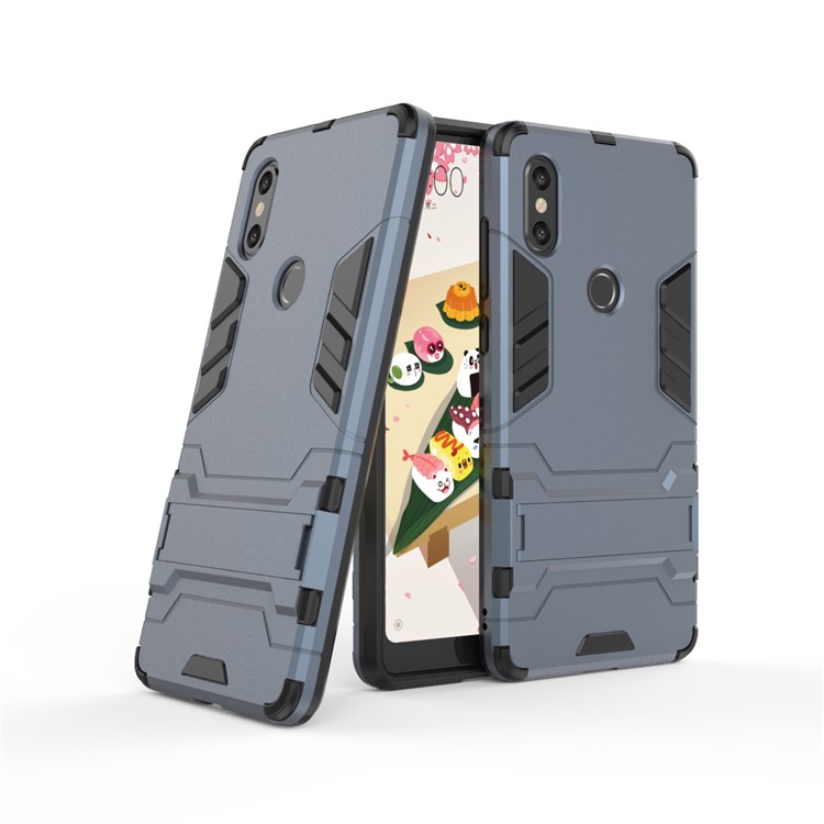 Cool Guard Plastic TPU Hybrid Case Accessory for Xiaomi Mi Mix 2s - Dark Blue-1