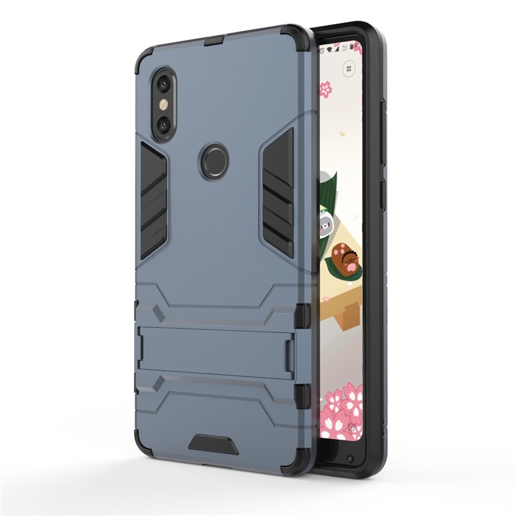 Cool Guard Plastic TPU Hybrid Case Accessory for Xiaomi Mi Mix 2s - Dark Blue-2