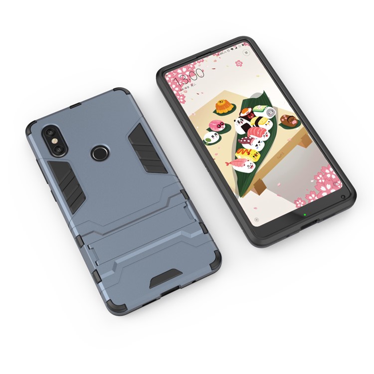 Cool Guard Plastic TPU Hybrid Case Accessory for Xiaomi Mi Mix 2s - Dark Blue-3