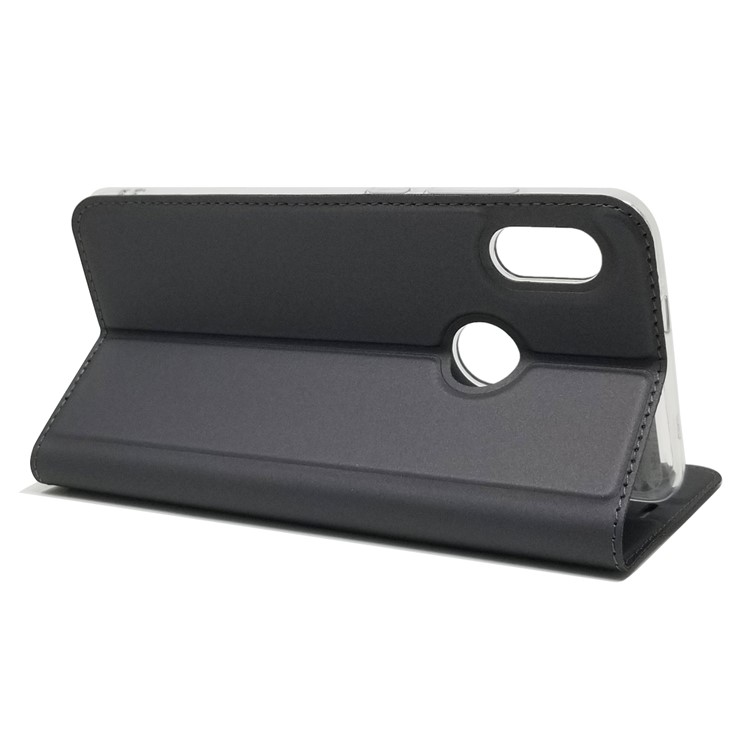 Case de Cartera de Cuero de Adsorción Magnética Para Xiaomi Mi A2 / Mi 6x - Negro