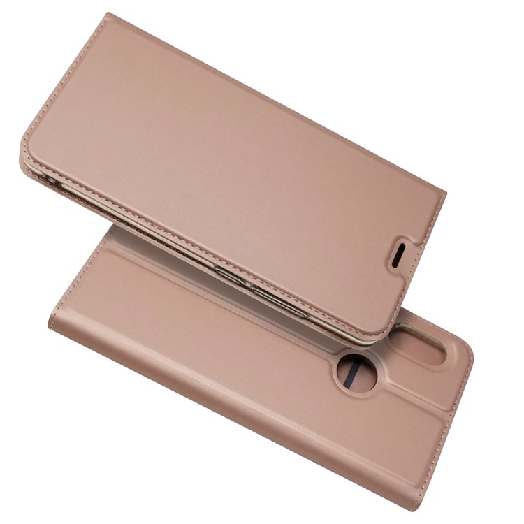 Cubierta Del Soporte de Tarjeta de Cuero de Adsorción Magnética Para Xiaomi Mi A2 / Mi 6x - Oro Rosa-2