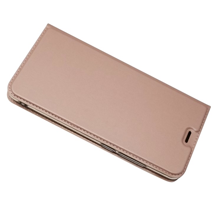 Cubierta Del Soporte de Tarjeta de Cuero de Adsorción Magnética Para Xiaomi Mi A2 / Mi 6x - Oro Rosa-3