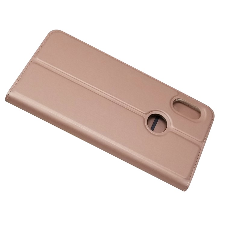 Cubierta Del Soporte de Tarjeta de Cuero de Adsorción Magnética Para Xiaomi Mi A2 / Mi 6x - Oro Rosa-4