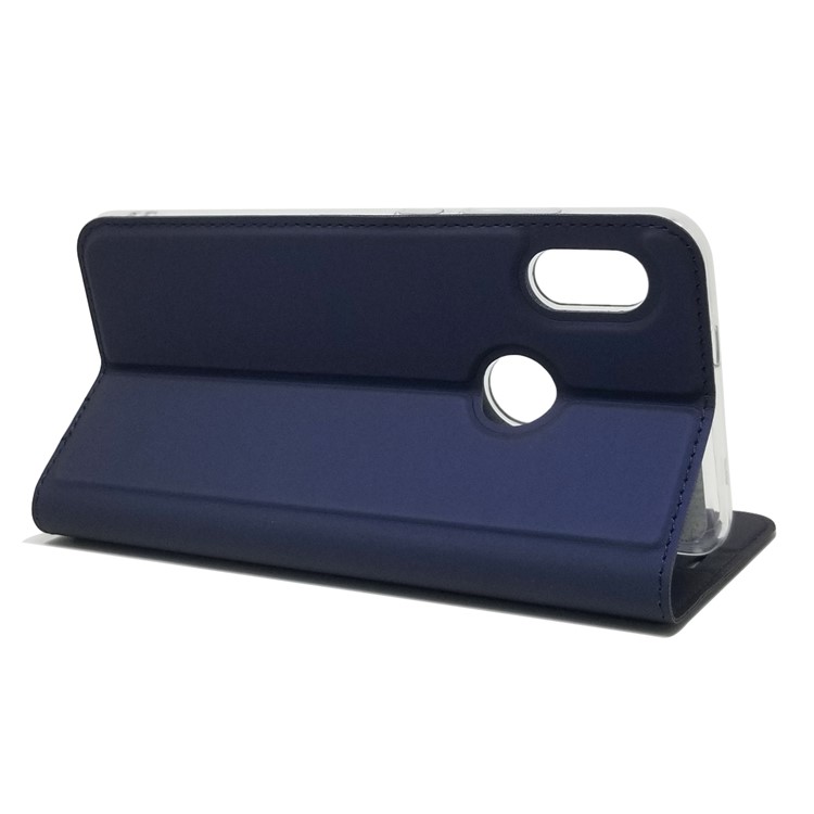 Custodia Per Cellulare In Pelle Ad Assorbimento Magnetico Per Xiaomi Mi A2 / Mi 6X - Blu Scuro-6
