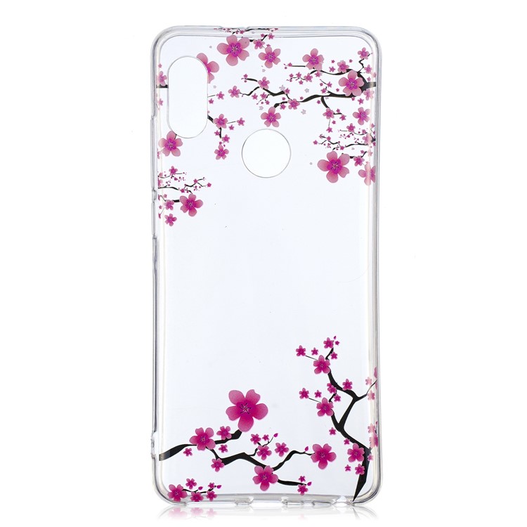Pattern Printing IMD TPU Cell Phone Case for Xiaomi Redmi Note 5 Pro (Dual Camera) / Redmi Note 5 (China) - Plum Blossom-1