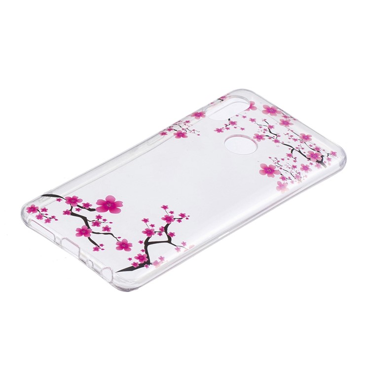 Pattern Printing IMD TPU Cell Phone Case for Xiaomi Redmi Note 5 Pro (Dual Camera) / Redmi Note 5 (China) - Plum Blossom-2