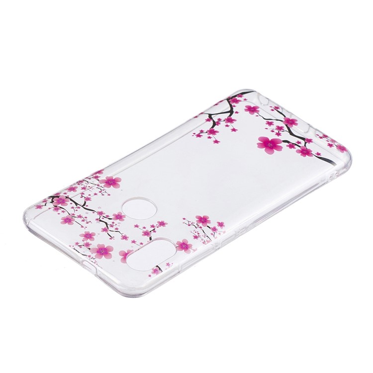 Pattern Printing IMD TPU Cell Phone Case for Xiaomi Redmi Note 5 Pro (Dual Camera) / Redmi Note 5 (China) - Plum Blossom-3