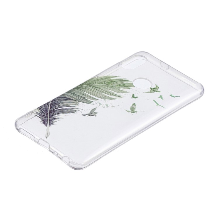 Pattern Printing IMD TPU Case Accessory for Xiaomi Redmi Note 5 Pro (Dual Camera) / Redmi Note 5 (China) - Feather Pattern-2