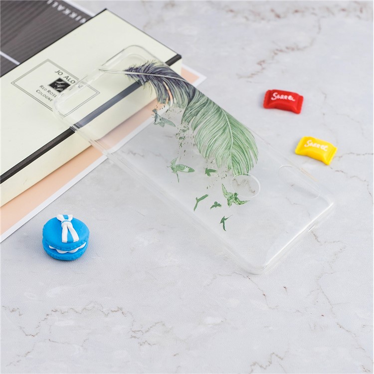 Pattern Printing IMD TPU Case Accessory for Xiaomi Redmi Note 5 Pro (Dual Camera) / Redmi Note 5 (China) - Feather Pattern-5