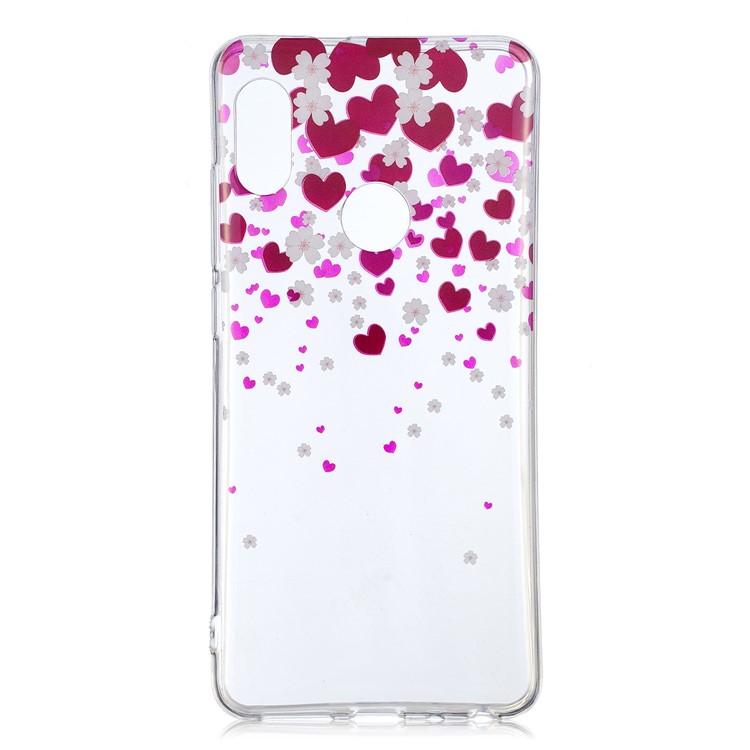 Muster Druck IMD TPU Abdeckung Fall Shell Für Xiaomi Redmi Note 5 Pro (dual Kamera) / Redmi Note 5 (China) - Herzen Und Blumen-1