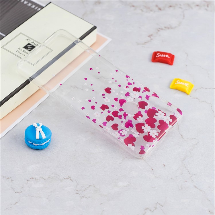 Muster Druck IMD TPU Abdeckung Fall Shell Für Xiaomi Redmi Note 5 Pro (dual Kamera) / Redmi Note 5 (China) - Herzen Und Blumen-5