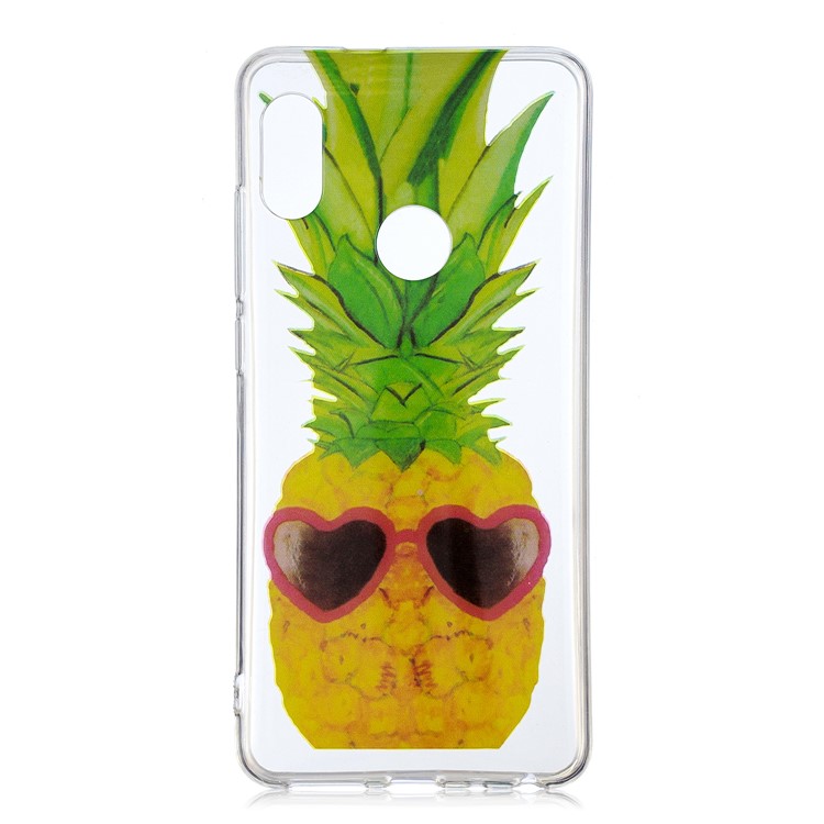 Pattern Printing IMD TPU Protection Case for Xiaomi Redmi Note 5 Pro (Dual Camera) / Redmi Note 5 (China) - Pineapple Pattern-1