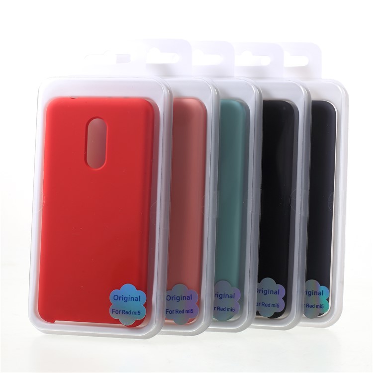 Liquid Silicone Mobile Phone Case for Xiaomi Redmi 5 - Red-4