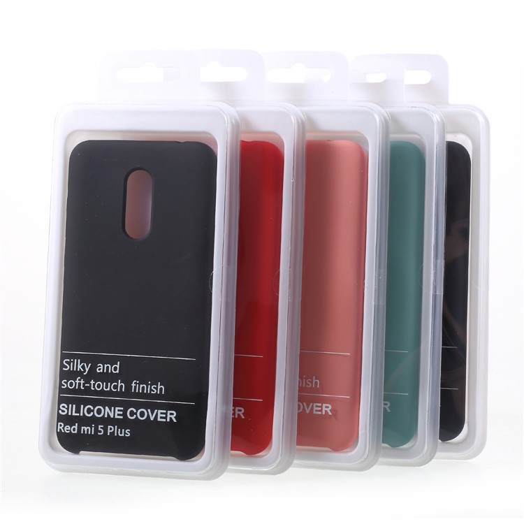 Liquid Silicone Cell Phone Case for Xiaomi Redmi Note 5 (12MP Rear Camera) / Redmi 5 Plus (China) - Black-6