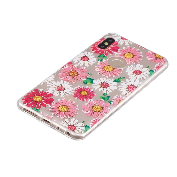 Pattern Printing Soft TPU Mobile Phone Cover for Xiaomi Redmi Note 5 Pro (Dual Camera) / Redmi Note 5 (China) - Daisy-2