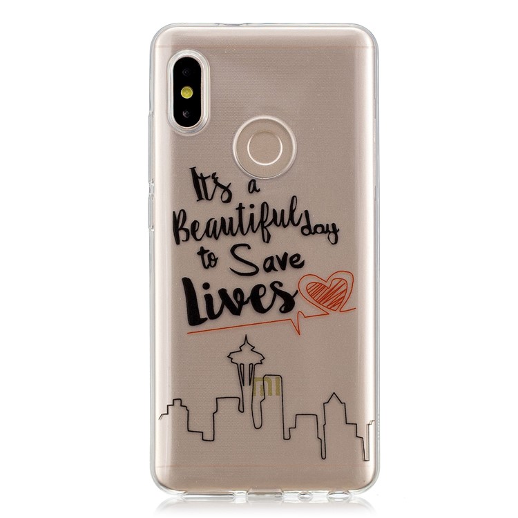 Pattern Printing Soft TPU Back Casing for Xiaomi Redmi Note 5 Pro (Dual Camera) / Redmi Note 5 (China) - Life Quote-1