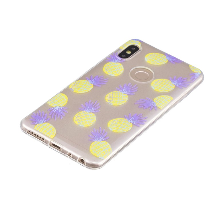 Pattern Printing Soft TPU Back Shell for Xiaomi Redmi Note 5 Pro (Dual Camera) / Redmi Note 5 (China) - Pineapple-2