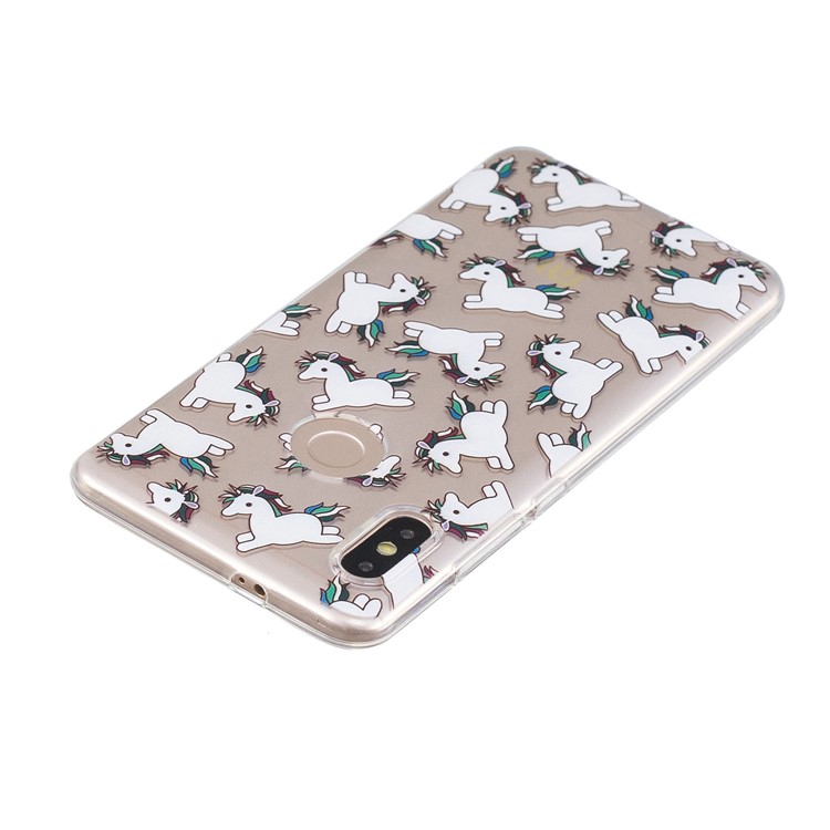 Pattern Printing Soft Slim TPU Back Phone Case for Xiaomi Redmi Note 5 Pro (Dual Camera) / Redmi Note 5 (China) - Jumping Horses-3