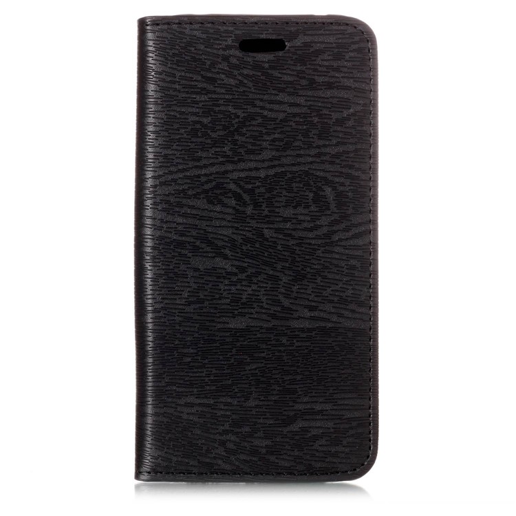 Wood Pattern PU Leather Auto-absorbed Case for Xiaomi Redmi Note 5 (12MP Rear Camera) / Redmi 5 Plus (China) - Black-2
