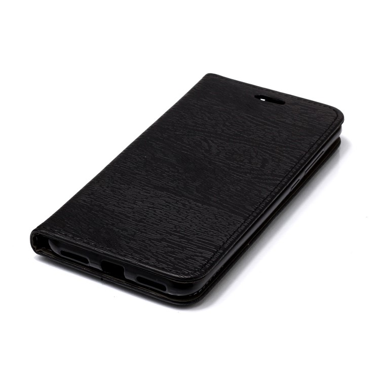 Wood Pattern PU Leather Auto-absorbed Case for Xiaomi Redmi Note 5 (12MP Rear Camera) / Redmi 5 Plus (China) - Black-6