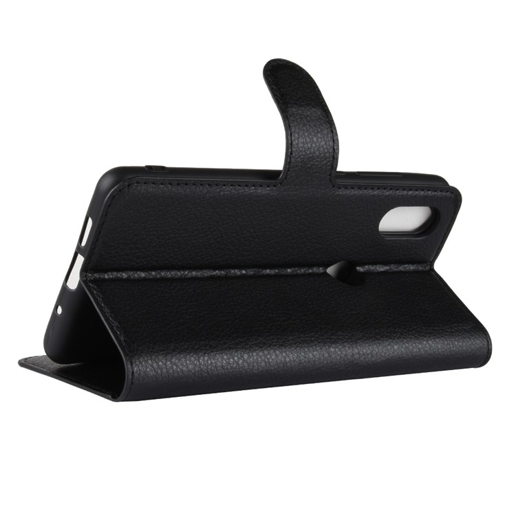 Litchi Skin Wallet Leather Stand Case for Xiaomi Mi Mix 2s - Black-5