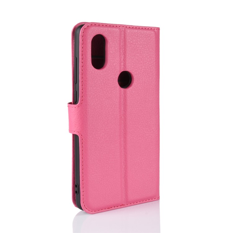 Litchi Skin Wallet Leather Protection Case for Xiaomi Mi Mix 2s - Rose-6