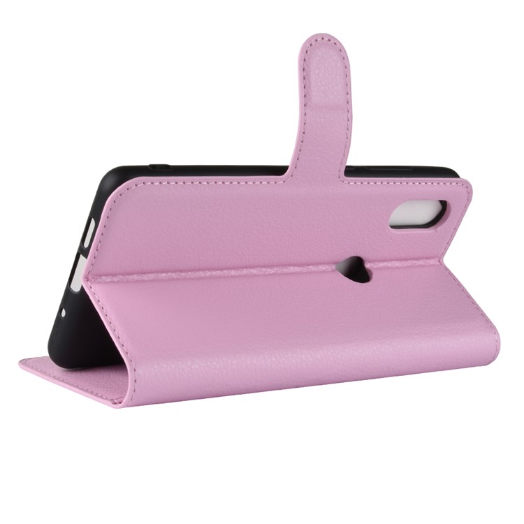 Litchi Skin Magnetic Leather Stand Case for Xiaomi Mi Mix 2s - Pink-5