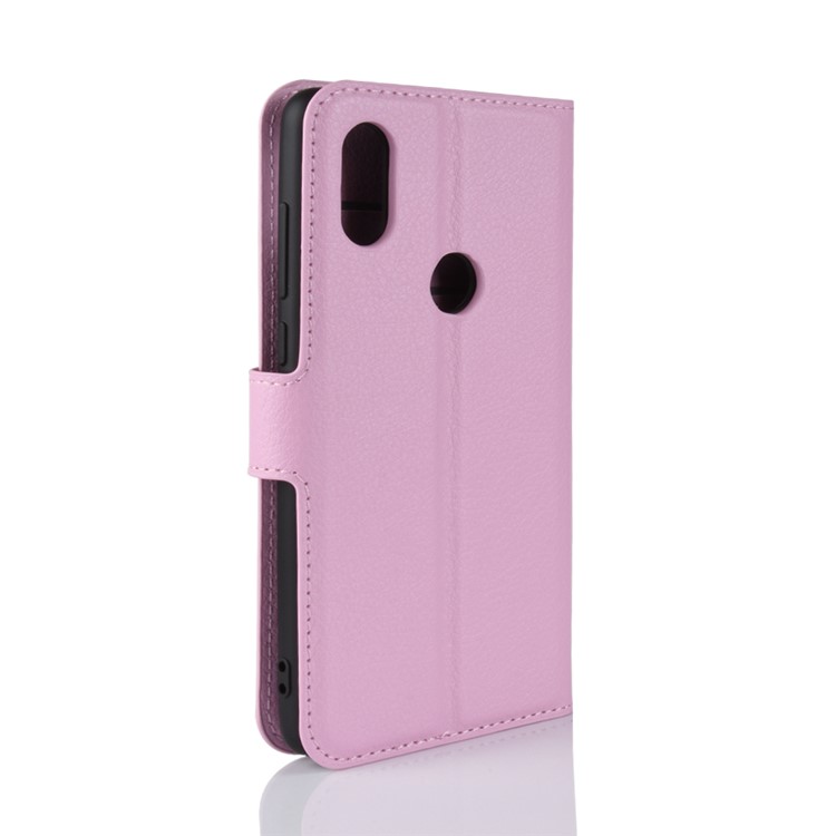 Litchi Skin Magnetic Leather Stand Case for Xiaomi Mi Mix 2s - Pink-6