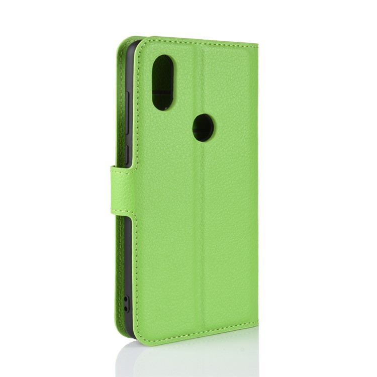 Litchi Skin Magnetic Leather Stand Cover for Xiaomi Mi Mix 2s - Green-6