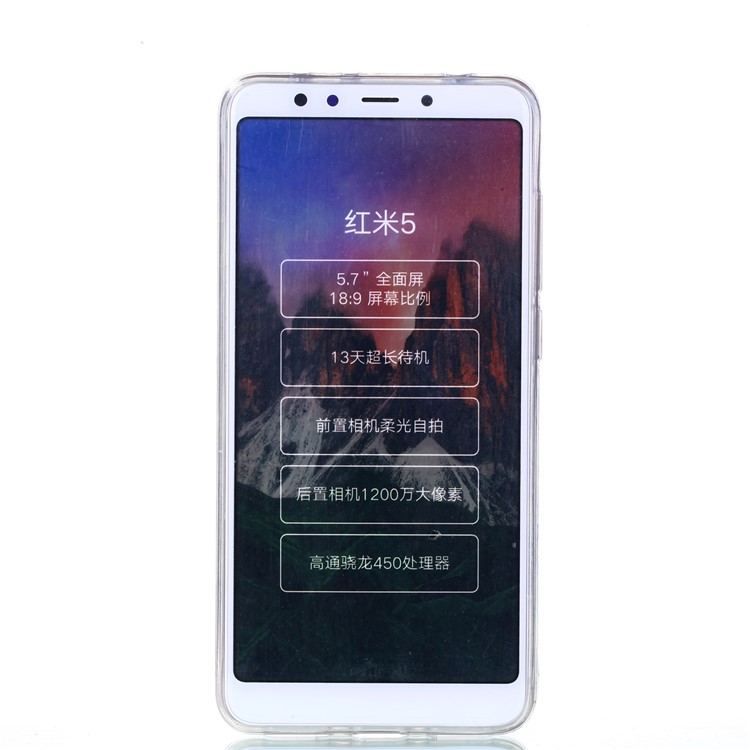 Ultra Thin Pattern Printing Soft TPU Back Phone Accessory Casing for Xiaomi Redmi 5 - Smile-2