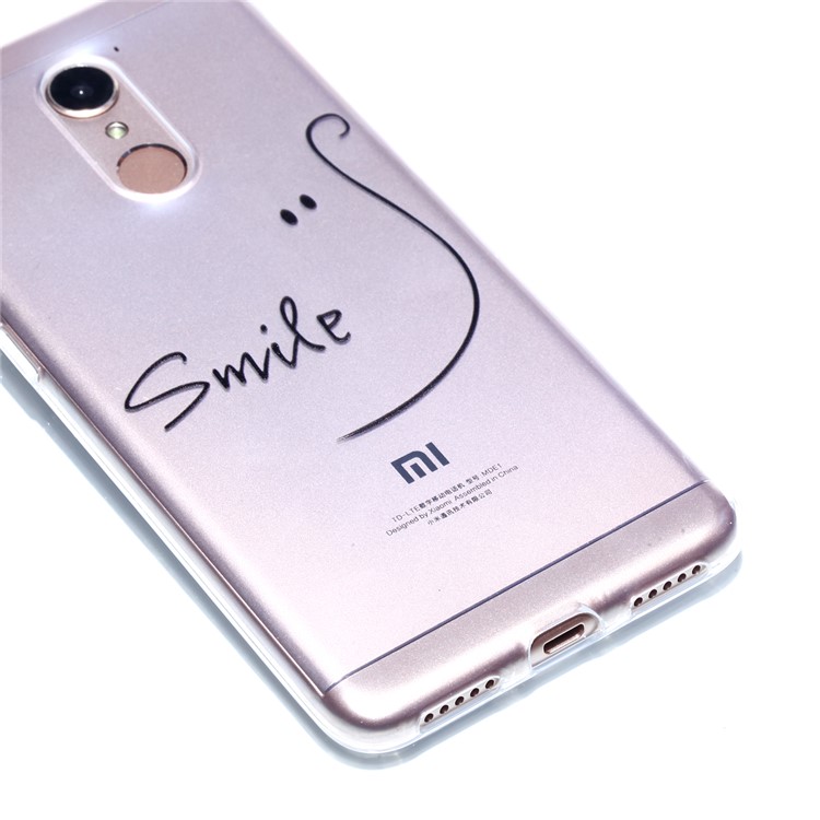 Ultra Thin Pattern Printing Soft TPU Back Phone Accessory Casing for Xiaomi Redmi 5 - Smile-3