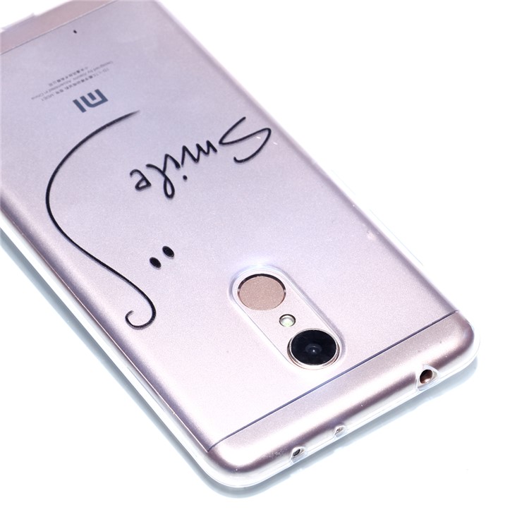 Ultra Thin Pattern Printing Soft TPU Back Phone Accessory Casing for Xiaomi Redmi 5 - Smile-4