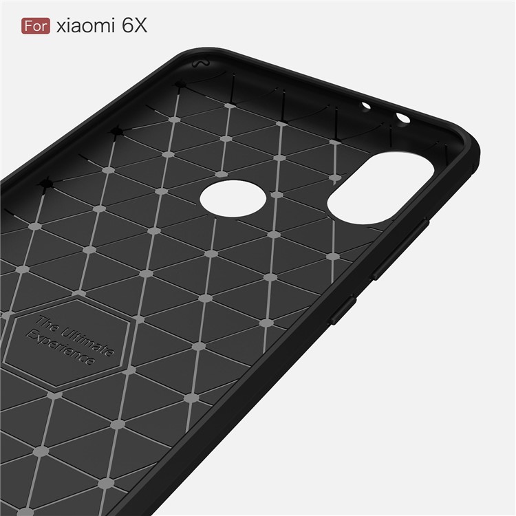 Carbon Fibre Brushed TPU Case for Xiaomi Mi A2 / Mi 6X - Black-5