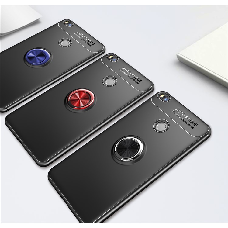 Finger Ring Kickstand TPU Case for Xiaomi Mi Max 2 (Built-in Metal Sheet) - Black-27