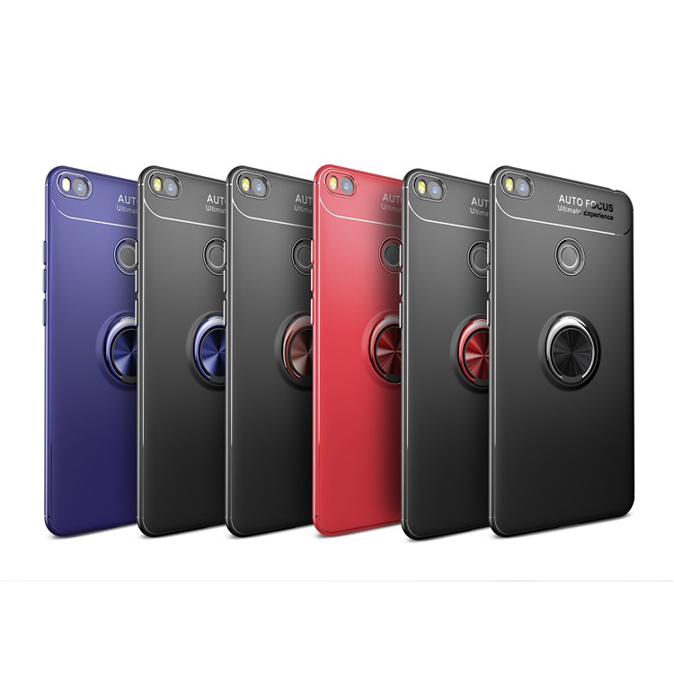 Finger Ring Kickstand TPU Case for Xiaomi Mi Max 2 (Built-in Metal Sheet) - Black-35