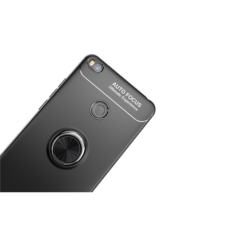Finger Ring Kickstand TPU Case for Xiaomi Mi Max 2 (Built-in Metal Sheet) - Black-7