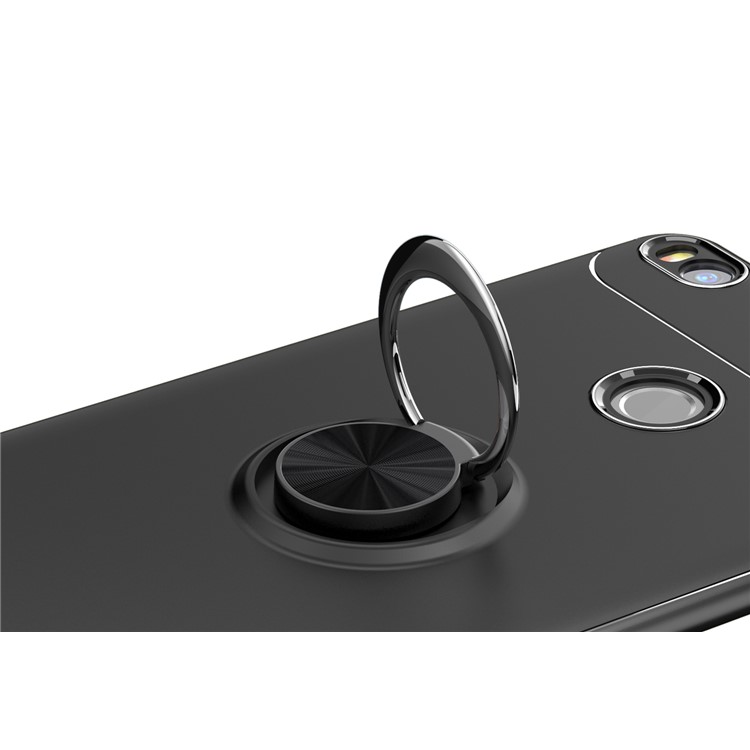 Finger Ring Kickstand TPU Case for Xiaomi Mi Max 2 (Built-in Metal Sheet) - Black-9