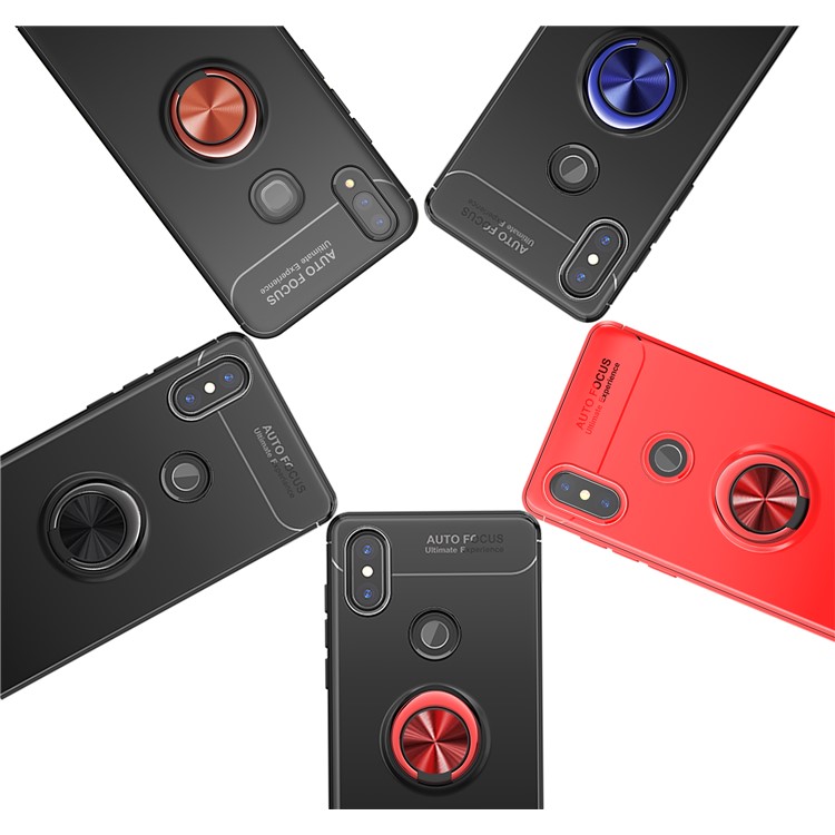 Finger Ring Kickstand TPU Case for Xiaomi Mi Mix 2s (Built-in Metal Sheet) - Black-11