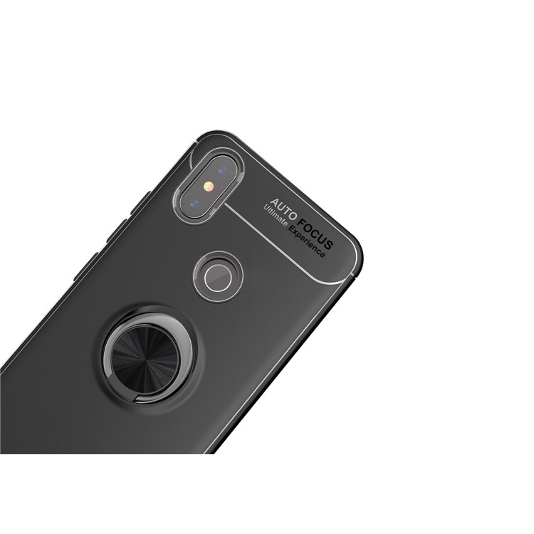 Finger Ring Kickstand TPU Case for Xiaomi Mi Mix 2s (Built-in Metal Sheet) - Black-6