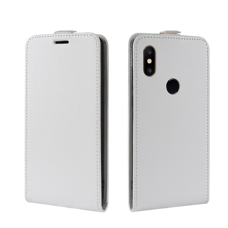 Crazy Horse Vertical Leather Card Holder Cover for Xiaomi Mi Mix 2s - White-2