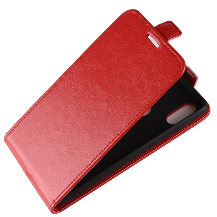 Crazy Horse Vertical Leather Card Holder Phone Casing for Xiaomi Mi Mix 2s - Red-4