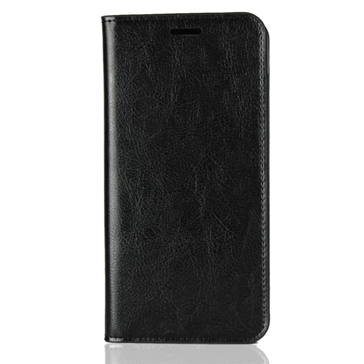 Crazy Horse Genuine Leather Wallet Stand Case for Xiaomi Redmi Note 5 (12MP Rear Camera) / Redmi 5 Plus (China) - Black-2