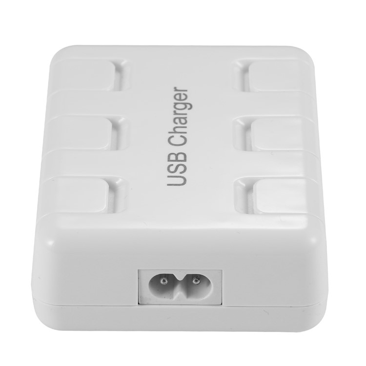 6-Port Desktop USB Hub Charging Station with Smart Identification - White-2