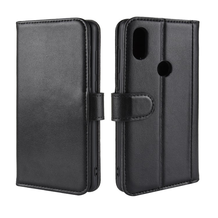 Genuine Split Wallet Leather Protection Flip Stand Mobile Phone Cover for Xiaomi Mi Mix 2s - Black-3